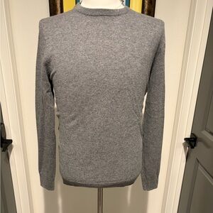 J. Crew Men's Heather Gray Cashmere Crewneck Sweater